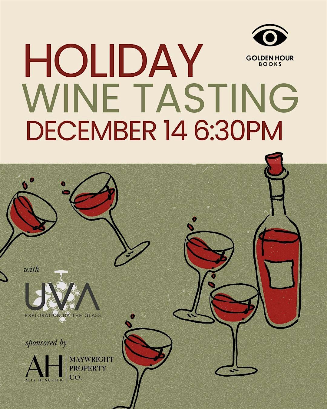 Holiday Wine Tasting at Golden Hour Books