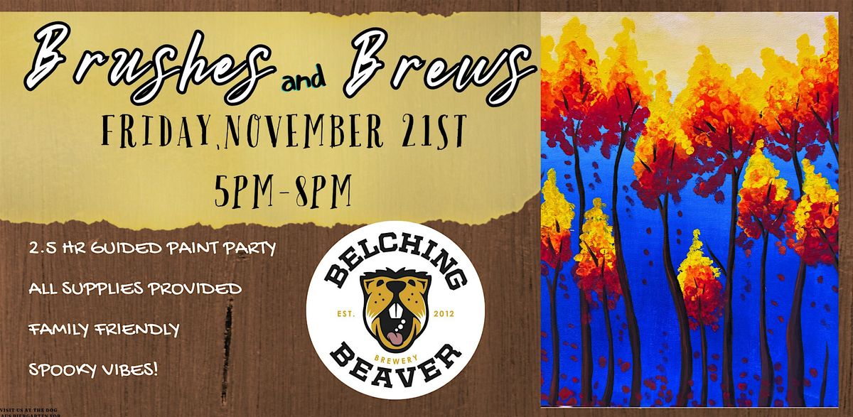 Trees in Autumn - Paint and Pints at Belching Beaver