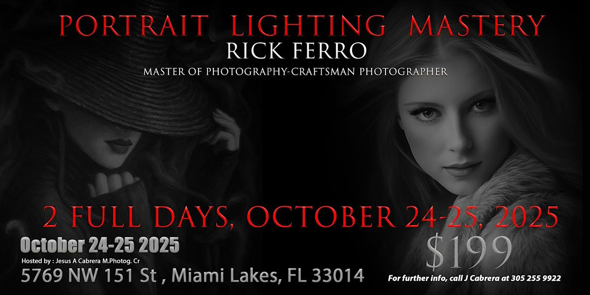 PORTRAIT LIGHTING MASTERY - RICK FERRO -2 full day Workshop!
