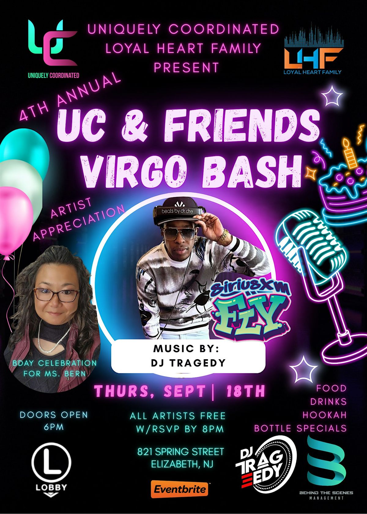 UC & Friends Virgo Bash & Artist Appreciation !