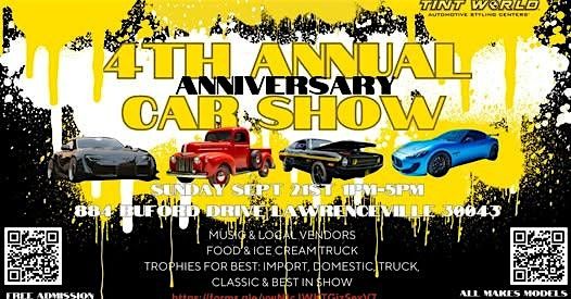 Tint World Lawrenceville 4th Anniversary CAR SHOW