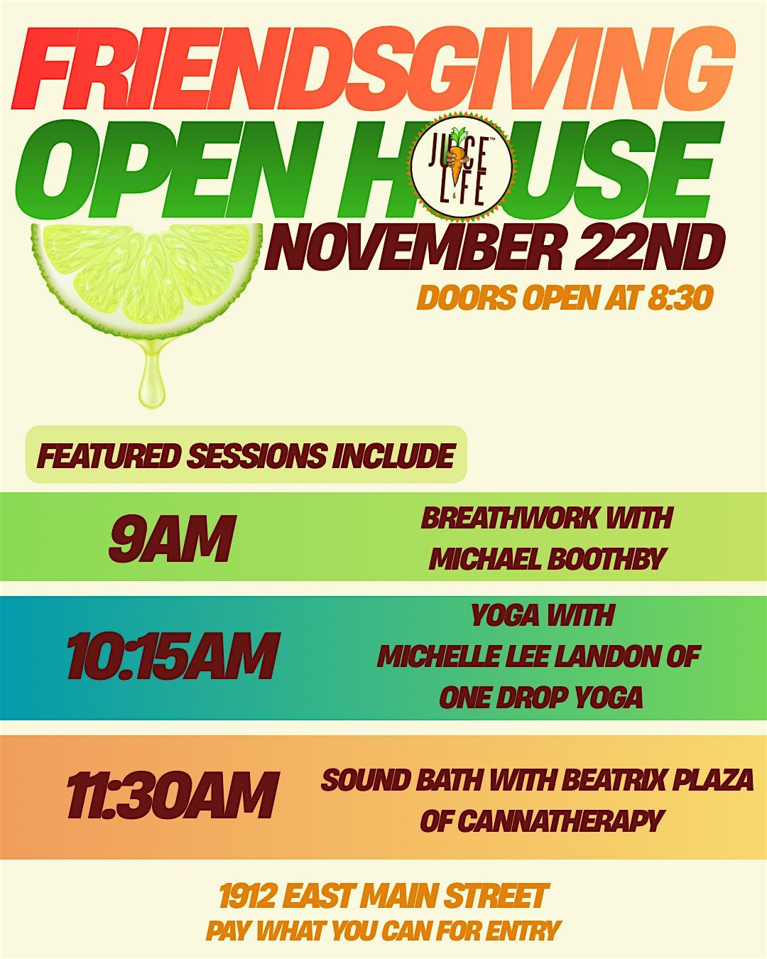 Juice Life RVA: Friendsgiving Openhouse!
