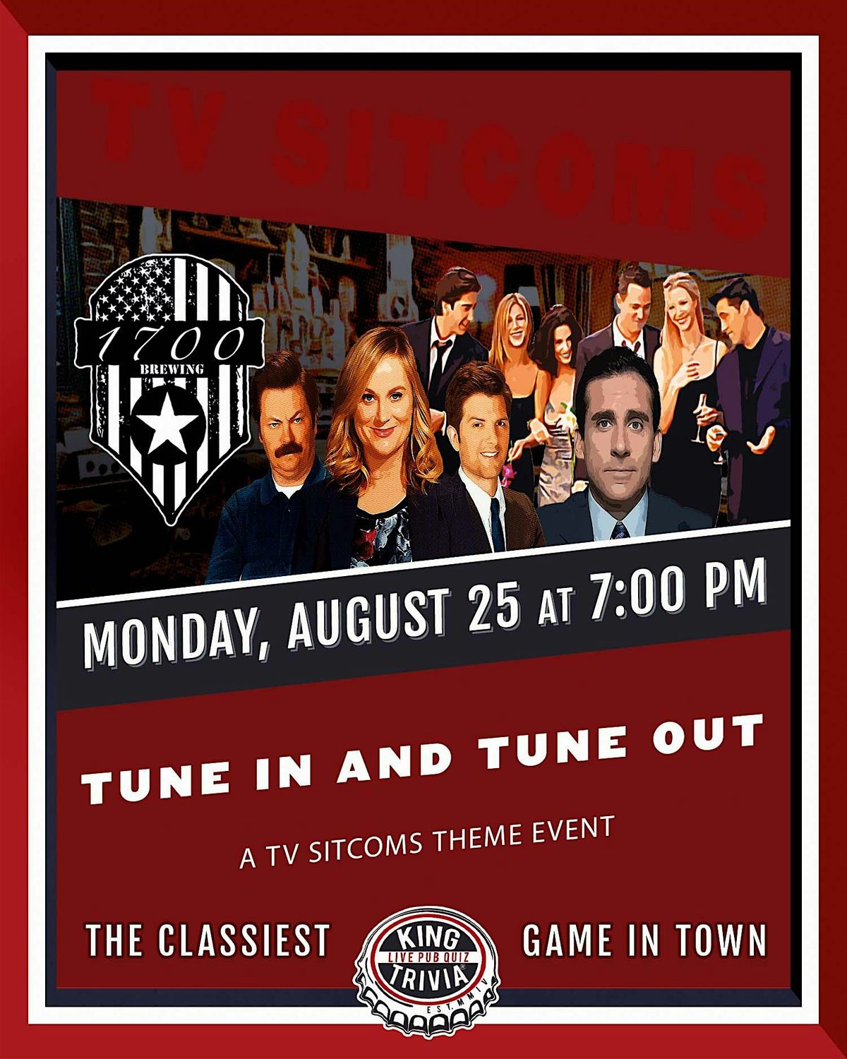 TV Sitcom's Themed Trivia Night at 1700 Brewing