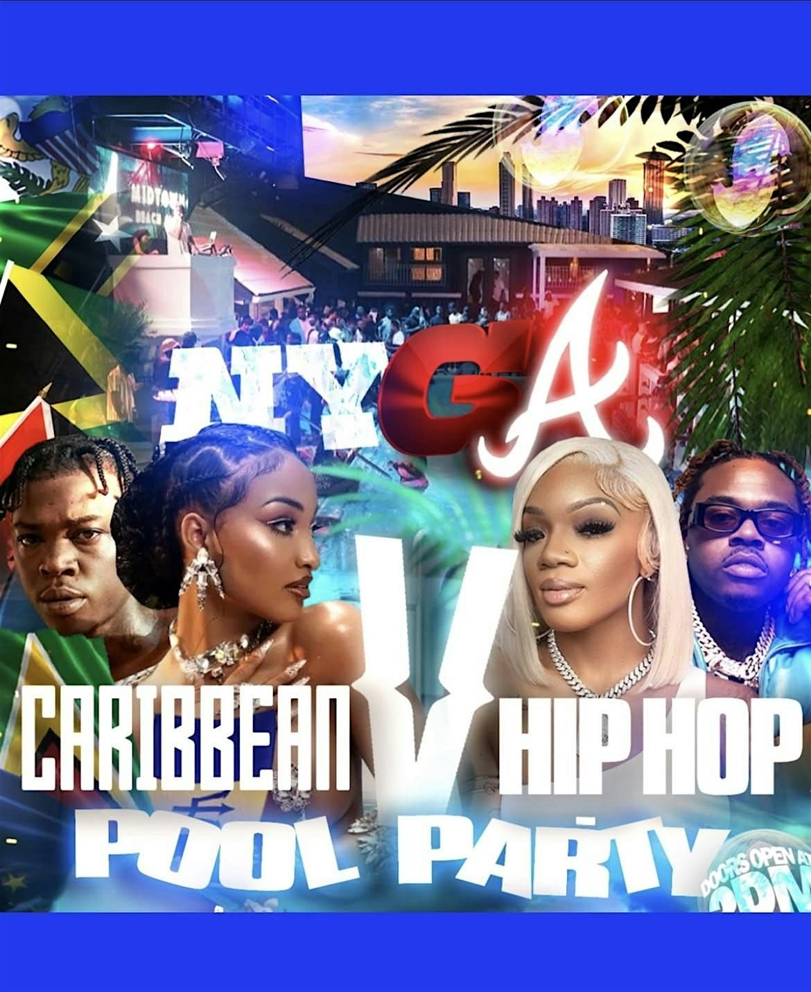 HIP HOP VS CARIBBEAN POOL PARTY SATURDAY AUGUST 30TH @ BAMBOO