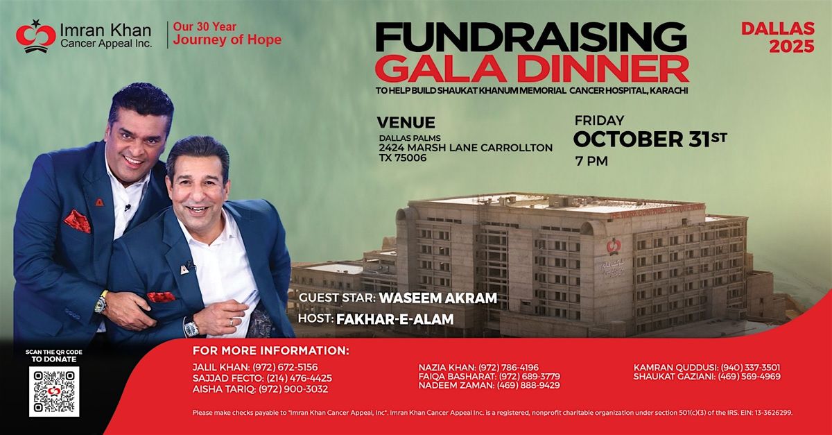 Shaukat Khanum Fundraising Gala Dinner in Dallas, USA