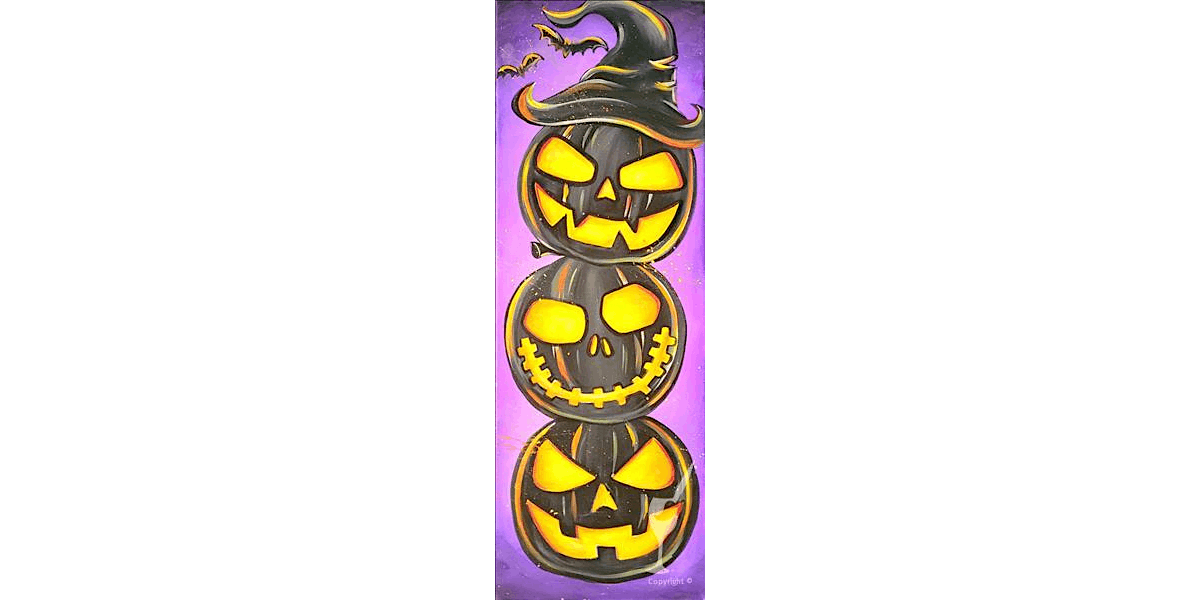 Spooky Jack-o\u2019-Lantern Stack - Paint and Sip in Denver | Classpop!\u2122