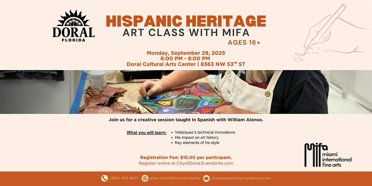 Hispanic Heritage Art Class with MIFA (+16 years old only)