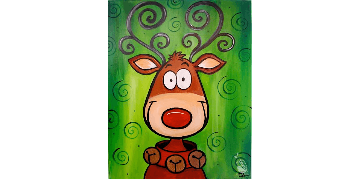 Crazy Reindeer - Paint and Sip in New Braunfels | Classpop!\u2122