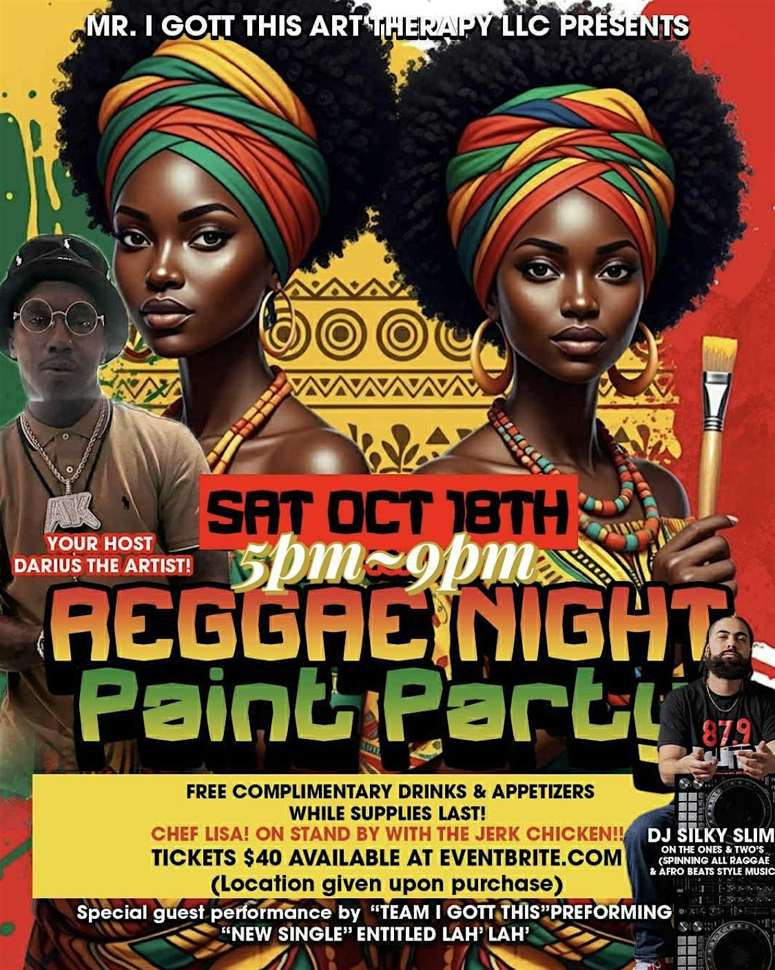 THE REGGAE NIGHT PAINT PARTY!