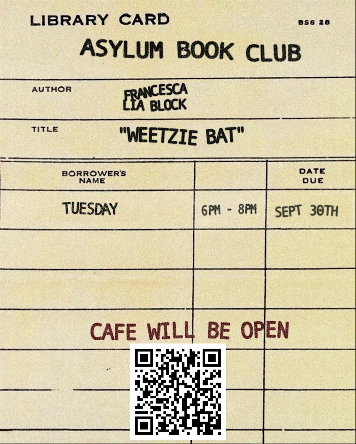 ASYLUM BOOK CLUB