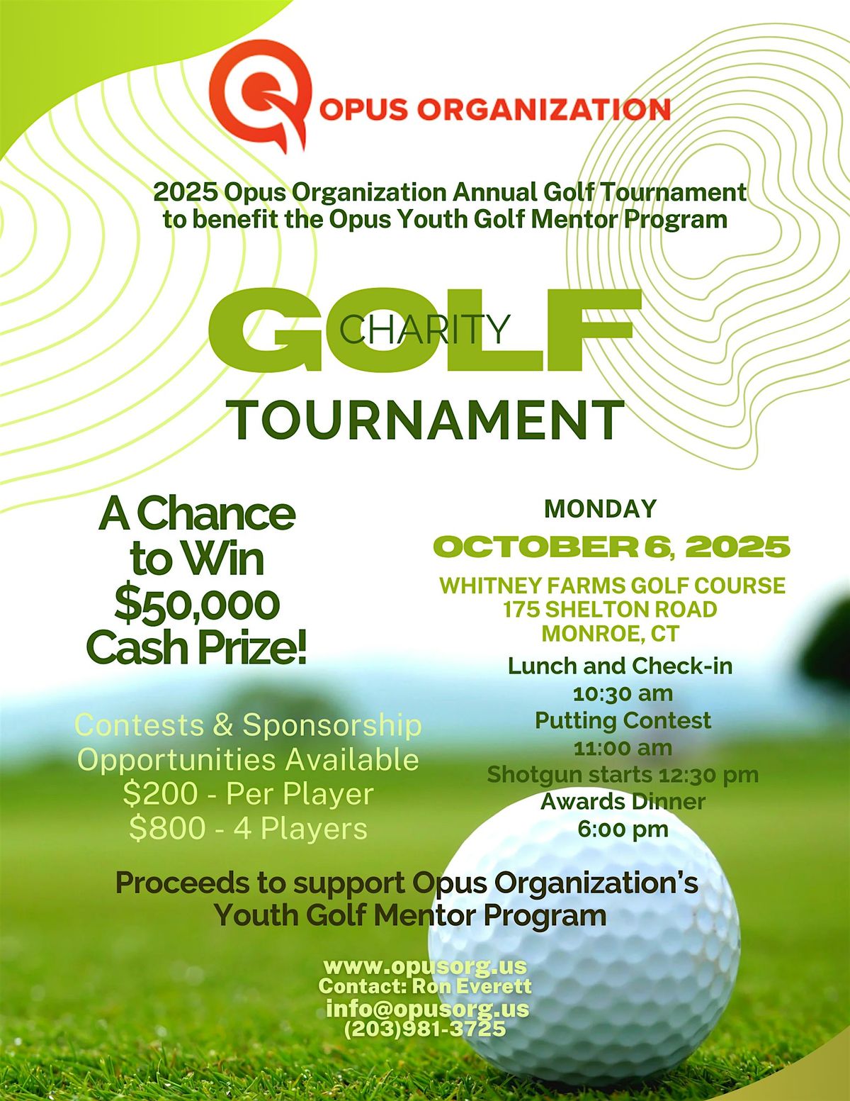 Opus Organization Annual Charity Golf Tournamet