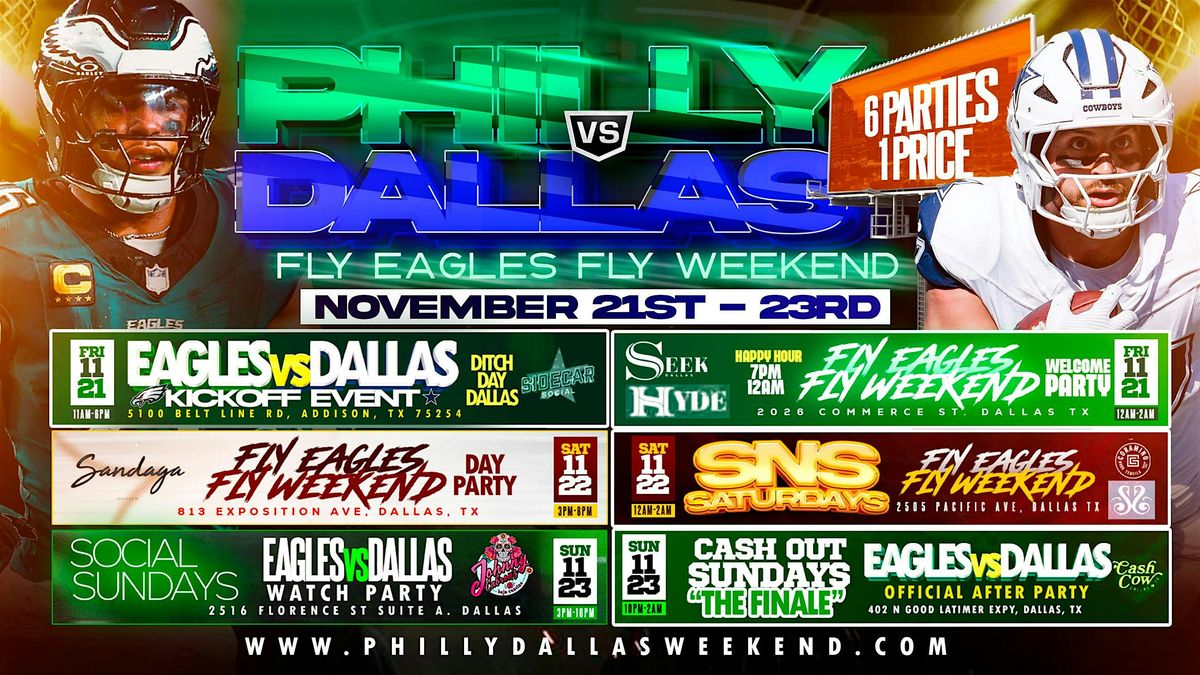 Fly Eagles Fly Weekend Dallas 2025 | 6 Events, 1 Wristband, Non-Stop Vibes