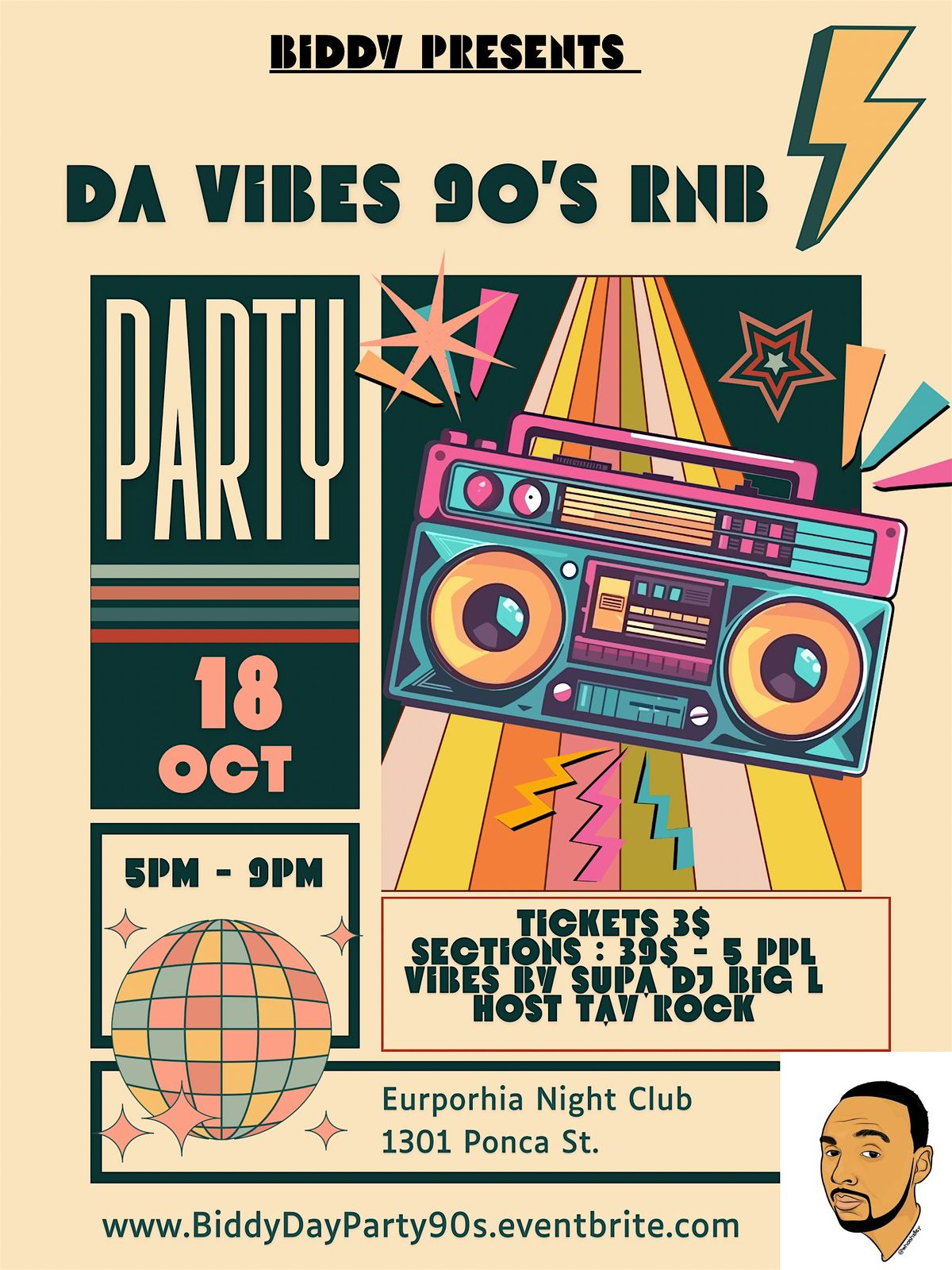Biddys Presents : Da Vibes 90\u2019s RnB Party at Euphoria Nightclub