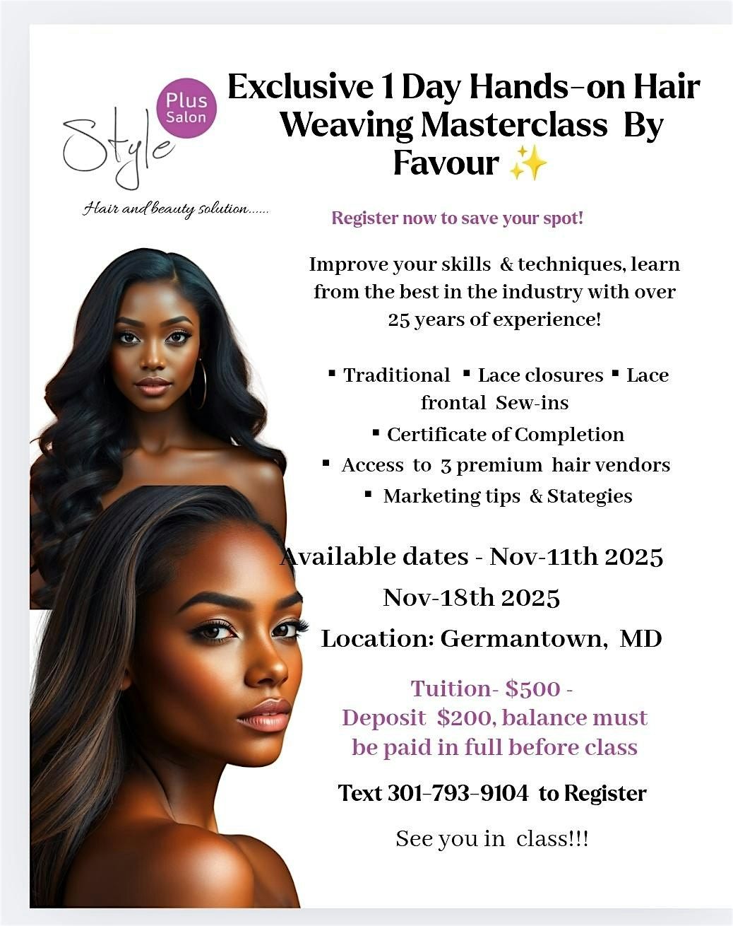 Hands-on  Hair Weaving Masterclass