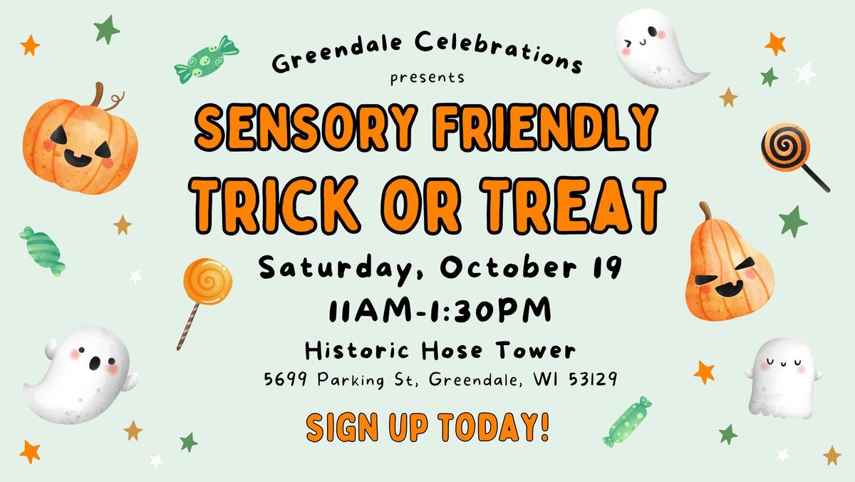 Sensory Friendly Trick or Treat 2024 The Hose Tower, Greendale, WI