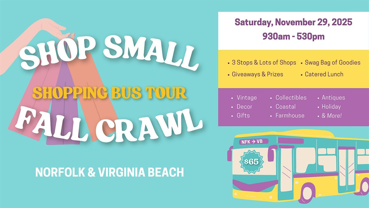 'Shop Small' Fall Crawl Shopping Bus - Sat Nov 29, 2025