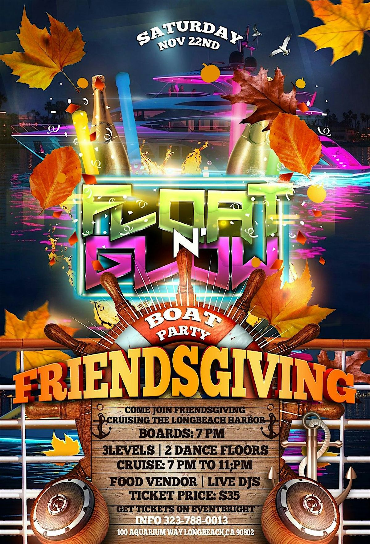 FLOAT N' GLOW FRIENDSGIVING BOAT PARTY