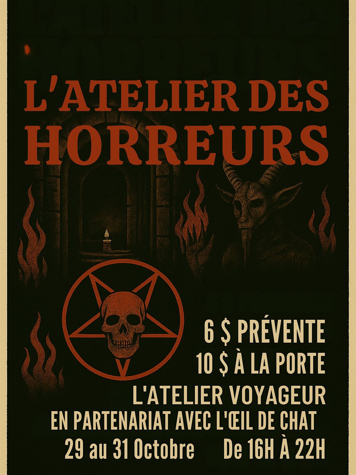L'Atelier Voyageur vous pr\u00e9sente: L'Atelier des Horreurs !