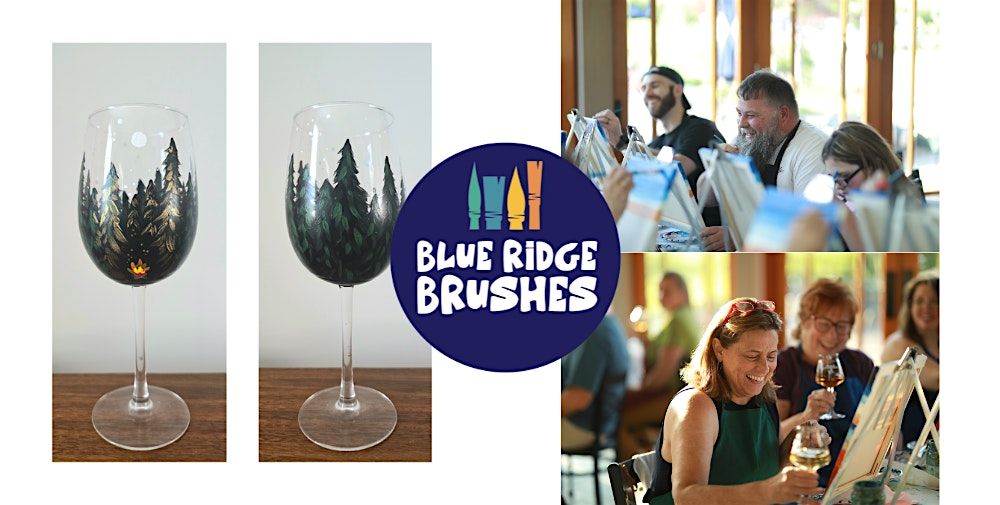 Paint + Sip: "Forest Campfire Wineglasses" at Bandit's Ridge Winery