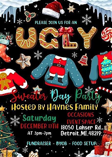 Ugly Sweater Christmas Day Party Fundraiser