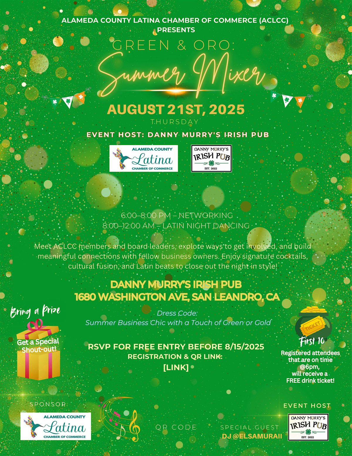 Green & Oro: Summer Business Mixer | Mixer Empresarial de Verano
