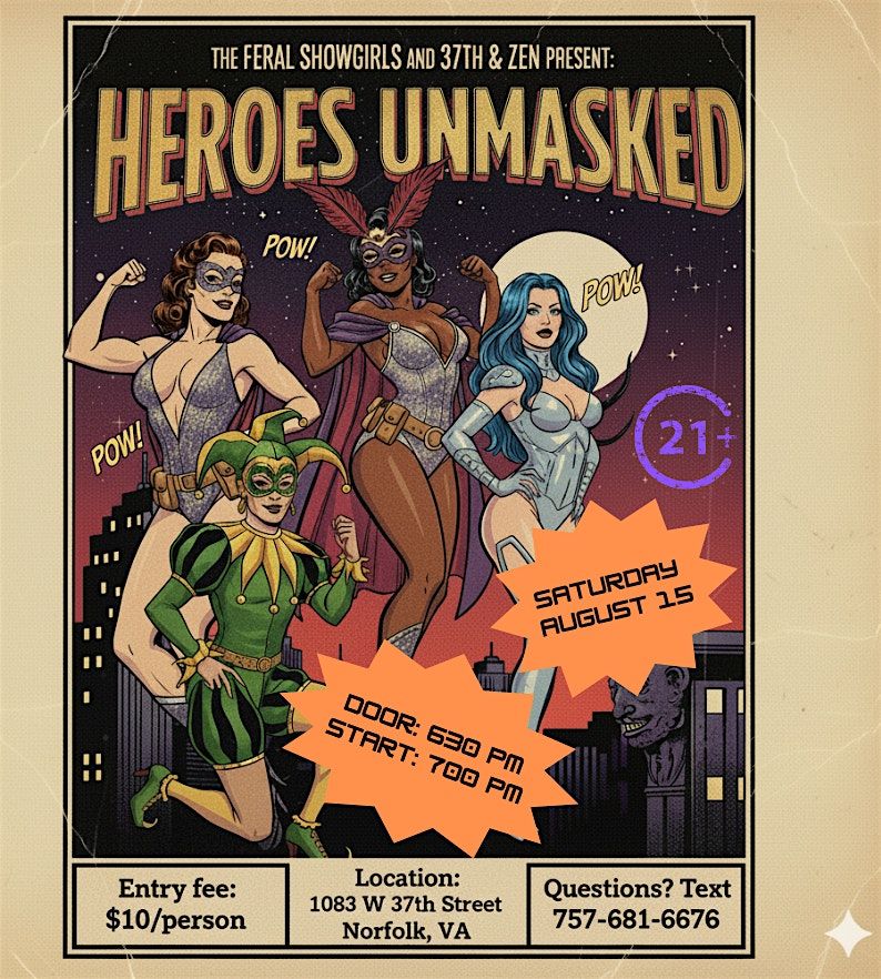 Cabaret Dinner Theater: Heroes Unmasked Edition!