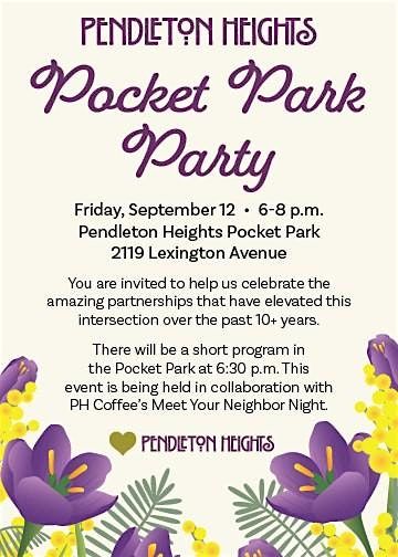 Pendleton Heights Pocket Park Celebration