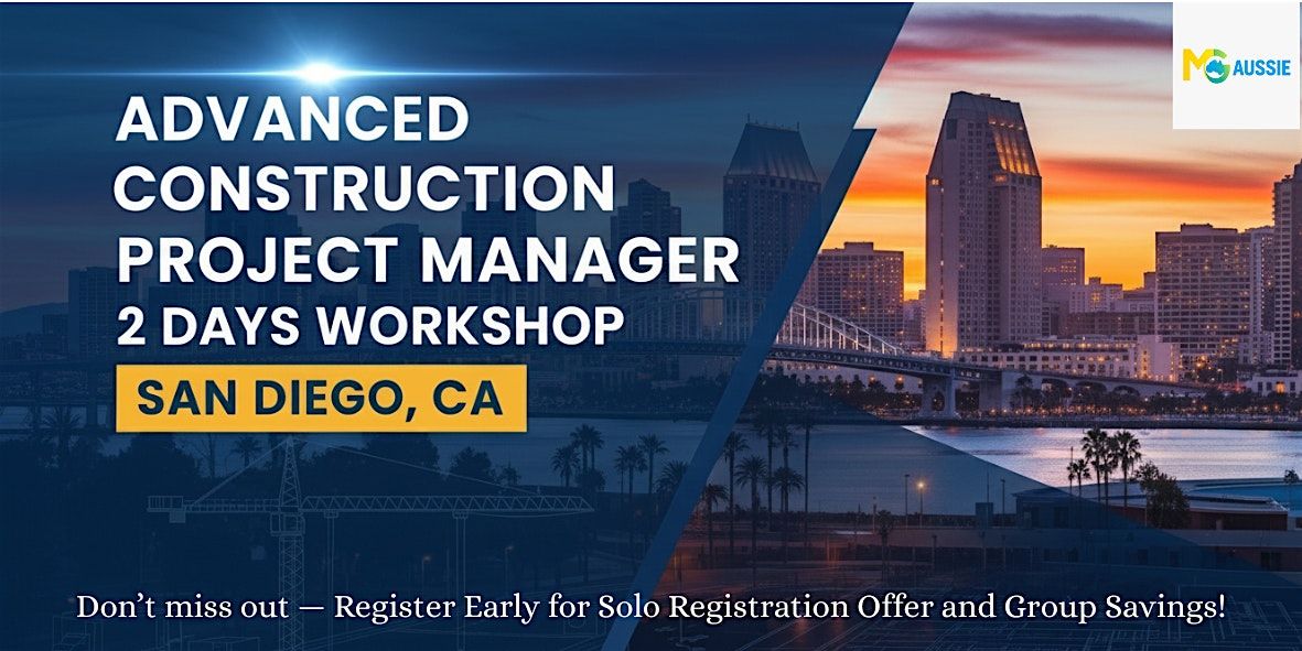 Advanced Construction Project Manager: 2 Day Workshop in San Diego, CA