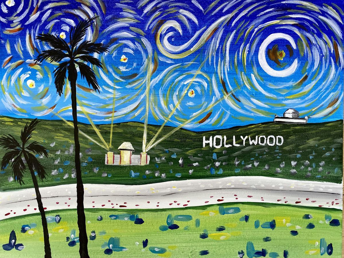 Starry Night in Hollywood Paint and Sip! Wine Tasting option!