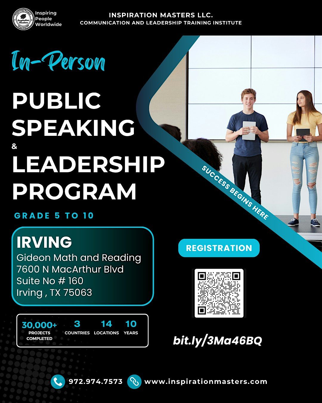 Public Speaking and Leadership Programs in Irving for Grades 5 to 12