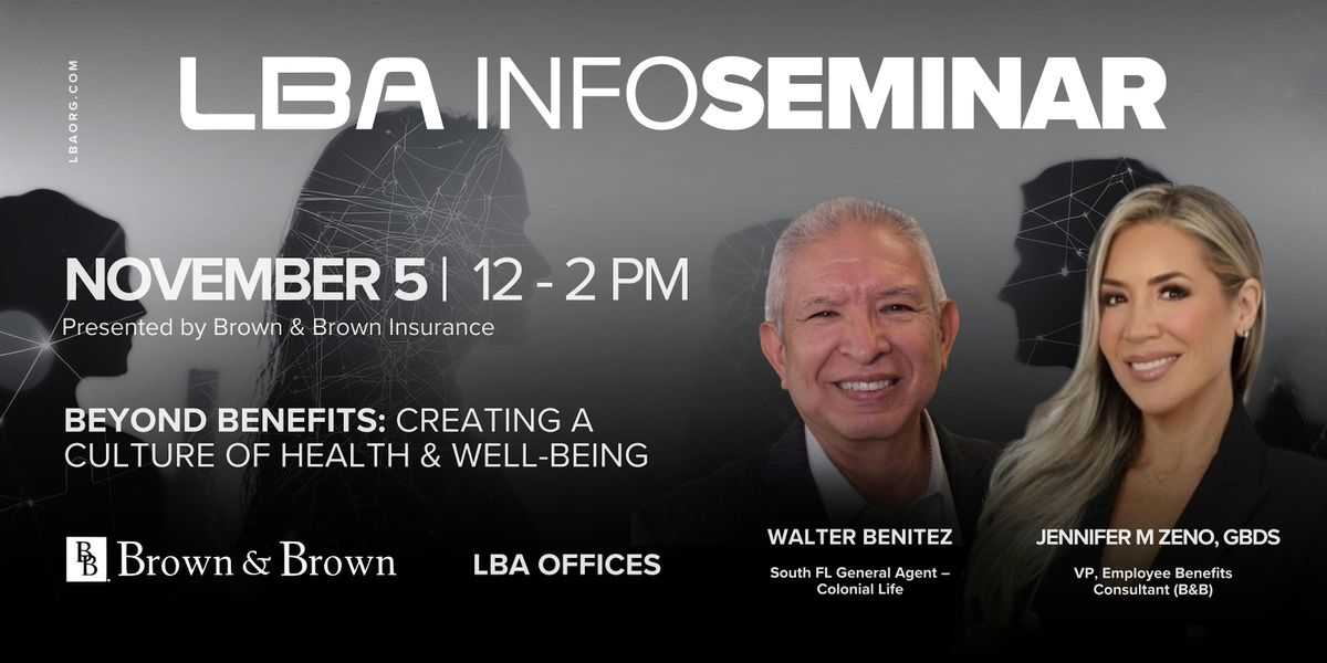 November Info Seminar - Presented by Brown & Brown Insurance