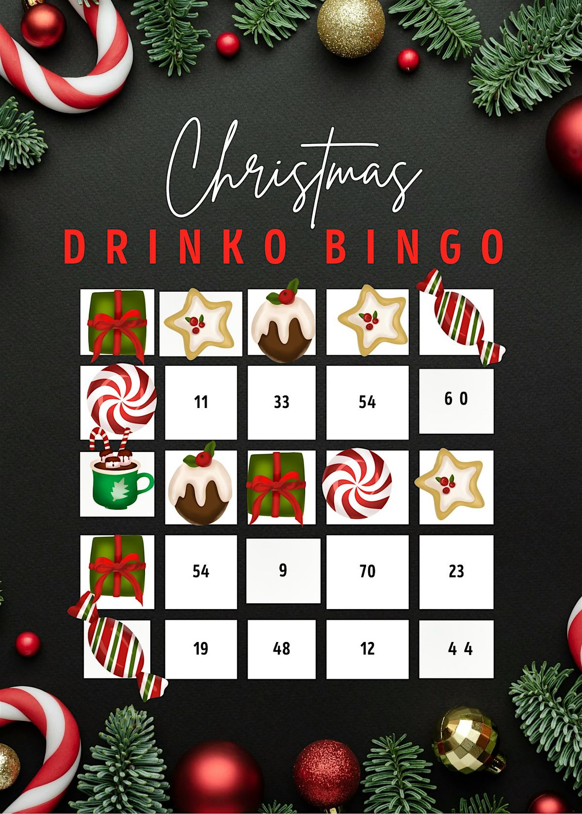 Christmas Drink-O Bingo
