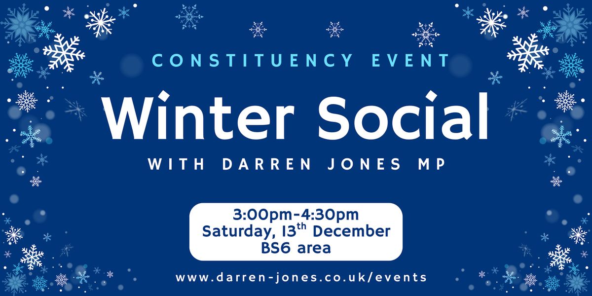 Winter Social with Darren Jones MP