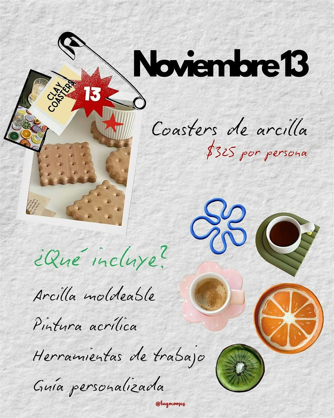 Taller: Coasters de Arcilla