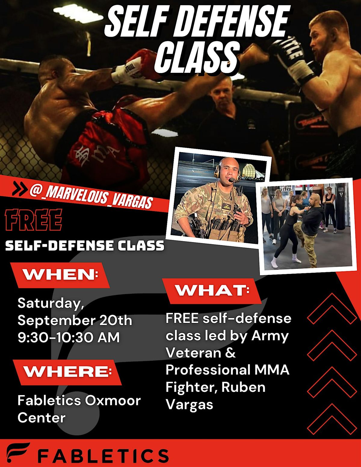 Self Defense Class at Fabletics Oxmoor Center