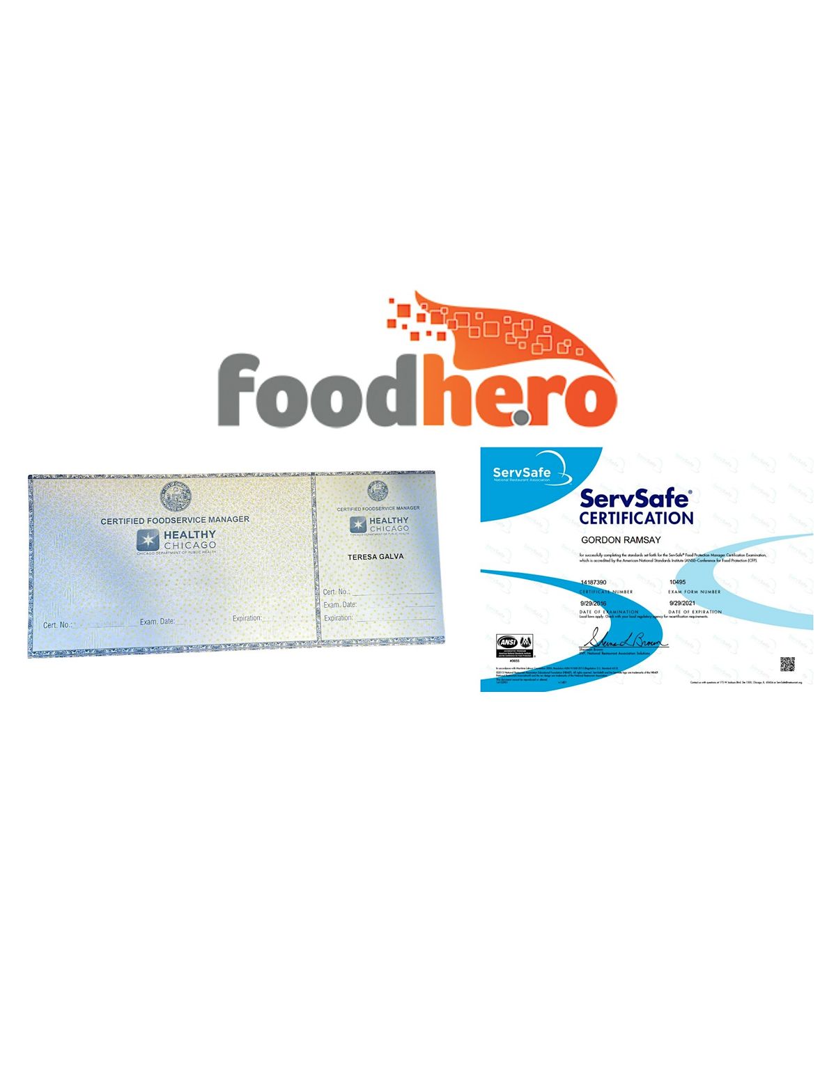 ServSafe Gerente de Protecci\u00f3n de Servicios de Alimentos