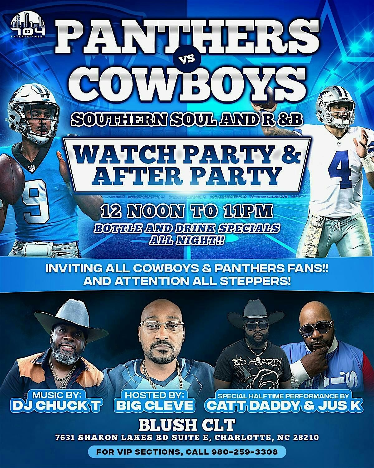 Panthers Vs Cowboys Watch Party & After Party