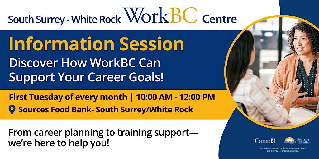 Monthly Info Session - WorkBC Centre South Surrey - White Rock