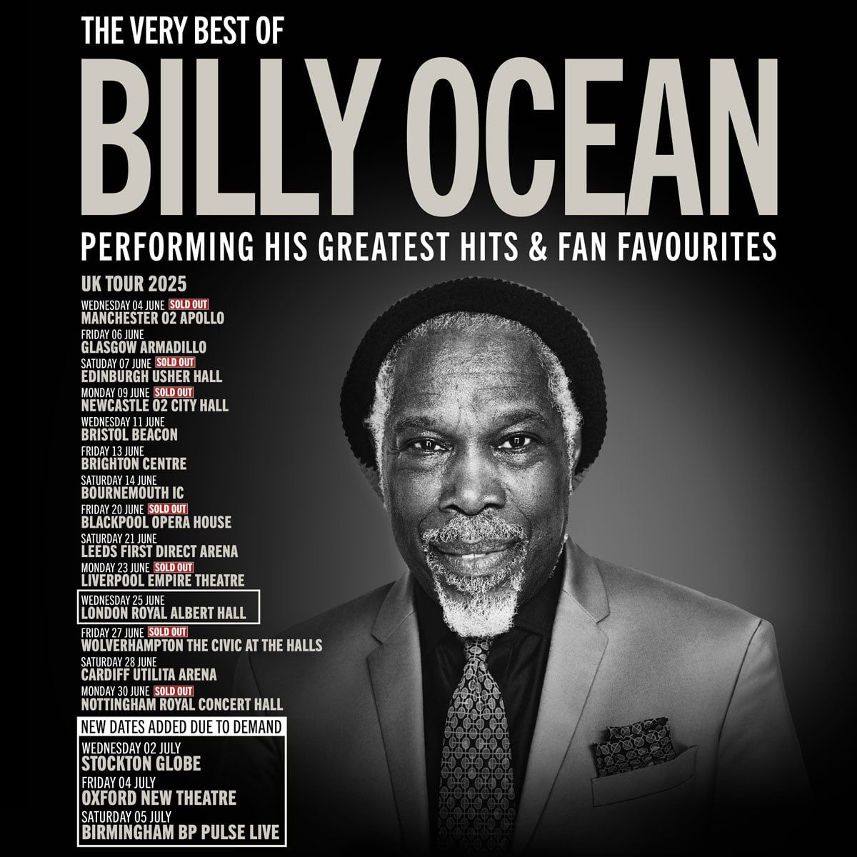 Billy Ocean Derby Tickets