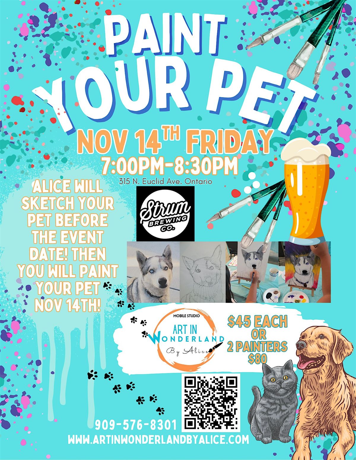 Paint Your Pet at Strum Brewing Ontario