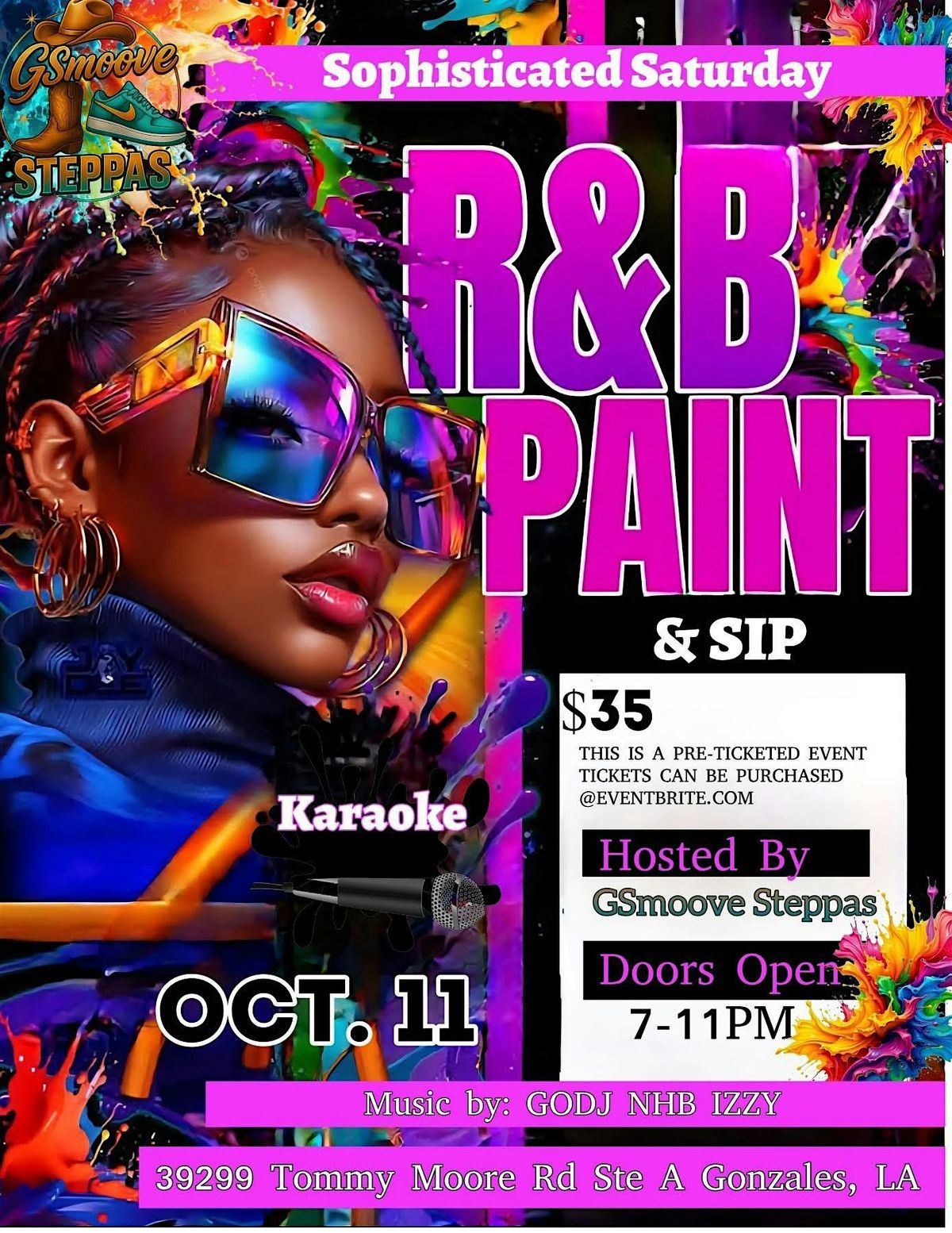 R&B Sip and Paint with GSmoove Steppas