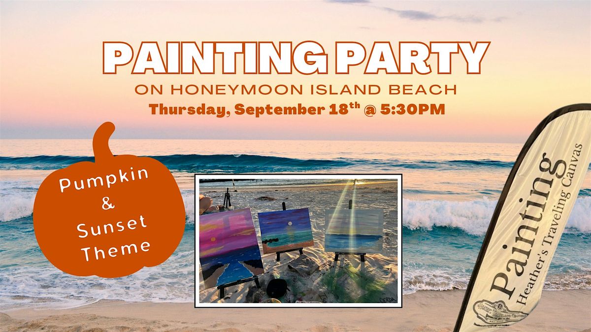 Sunset Pumpkin Paint Party at Honeymoon Island