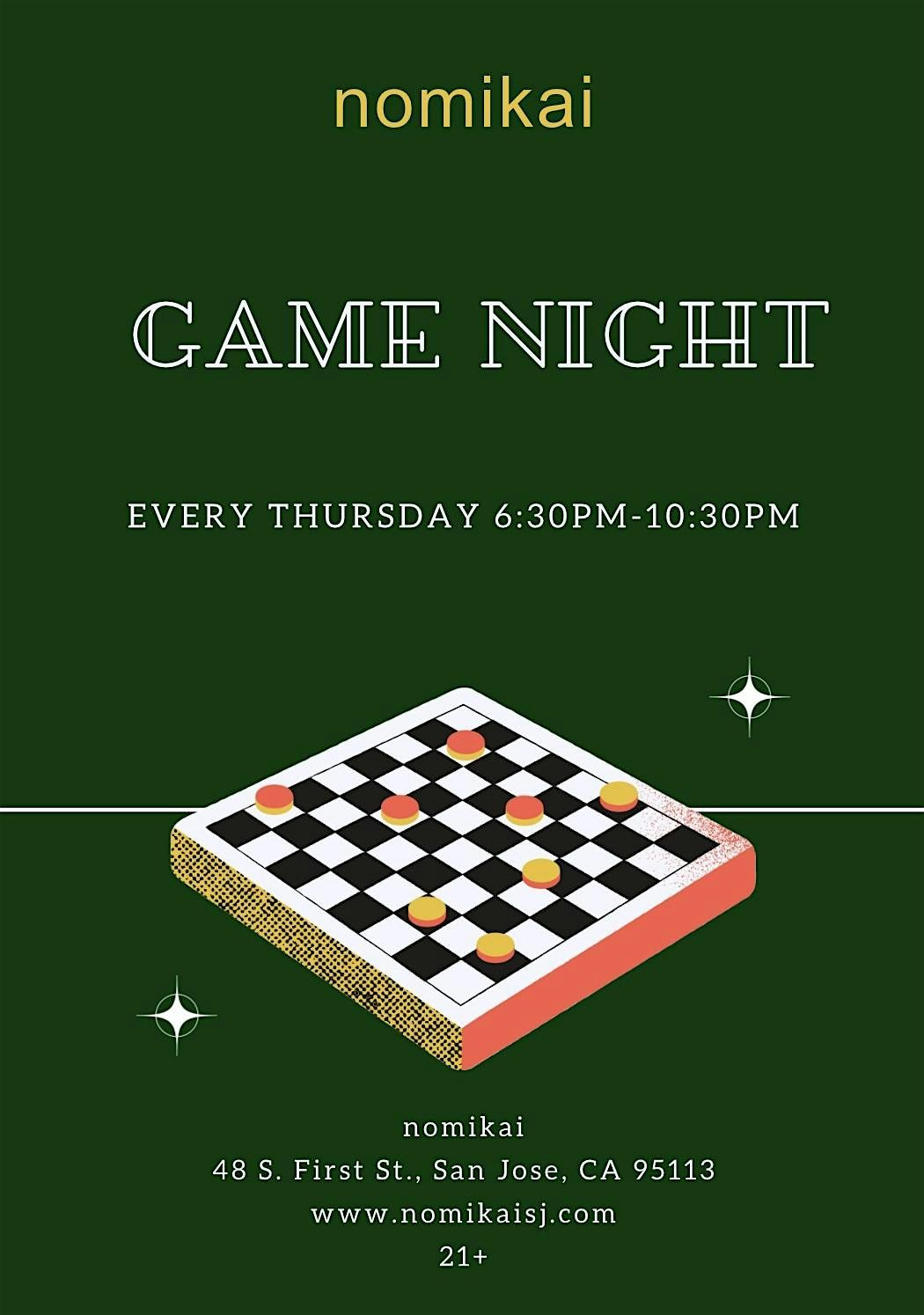 Game night every Thursday