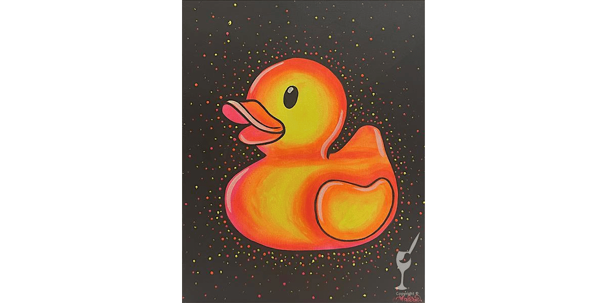 Cute Neon Rubber Duck - Paint and Sip in Denver | Classpop!\u2122