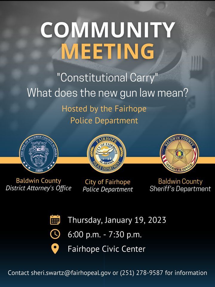 Constitutional Carry: What Does the New Gun Law Mean? | Fairhope Civic ...