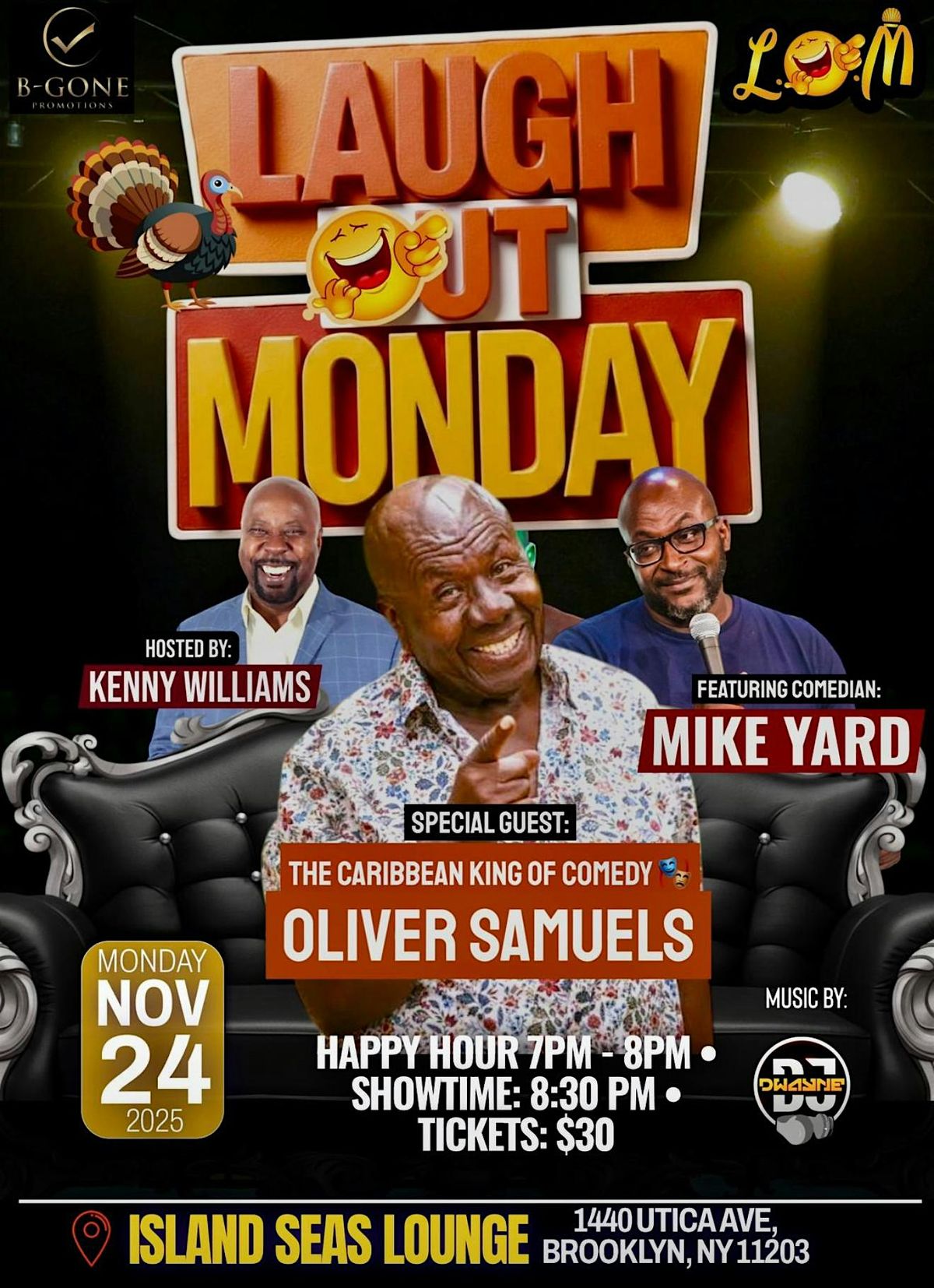 LAUGH OUT MONDAY WITH SPECIAL GUEST OLIVER SAMUELS