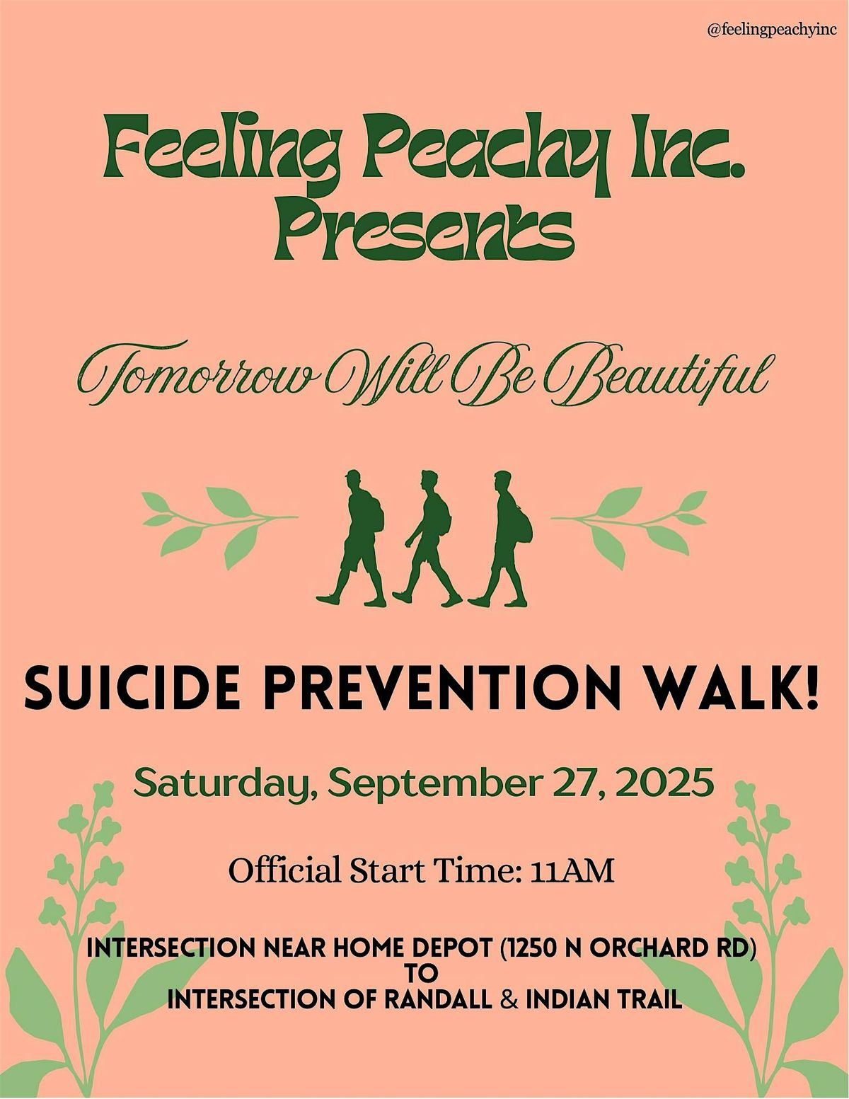 \u201cTomorrow Will Be Beautiful\u201d Suicide Prevention Walk!