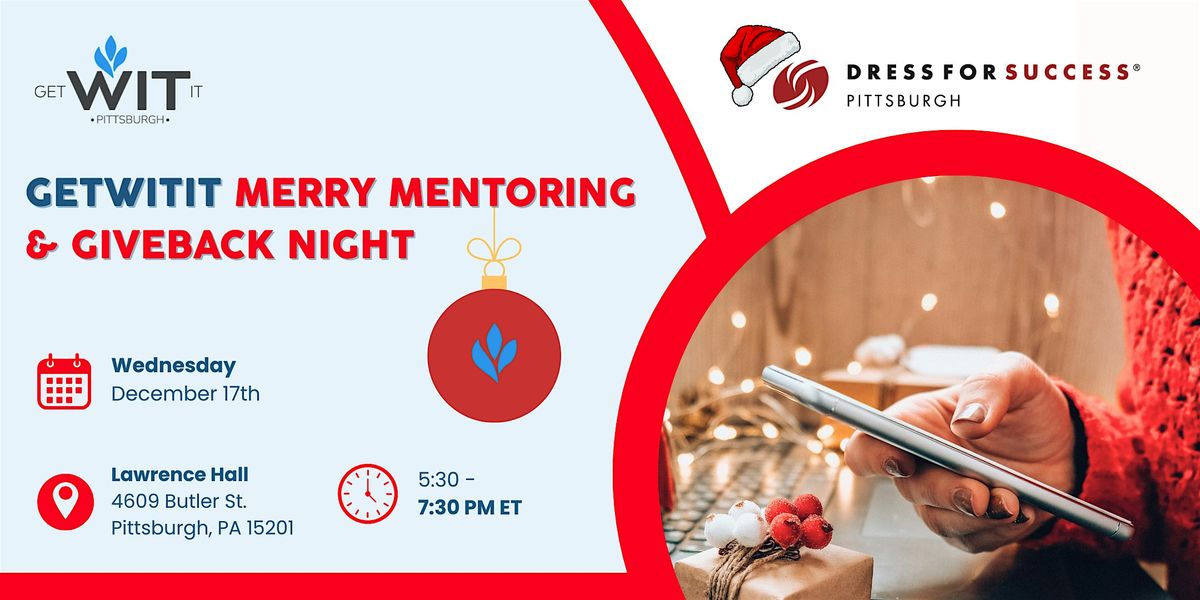 getWITit PGH: Merry Mentoring & Giveback Night