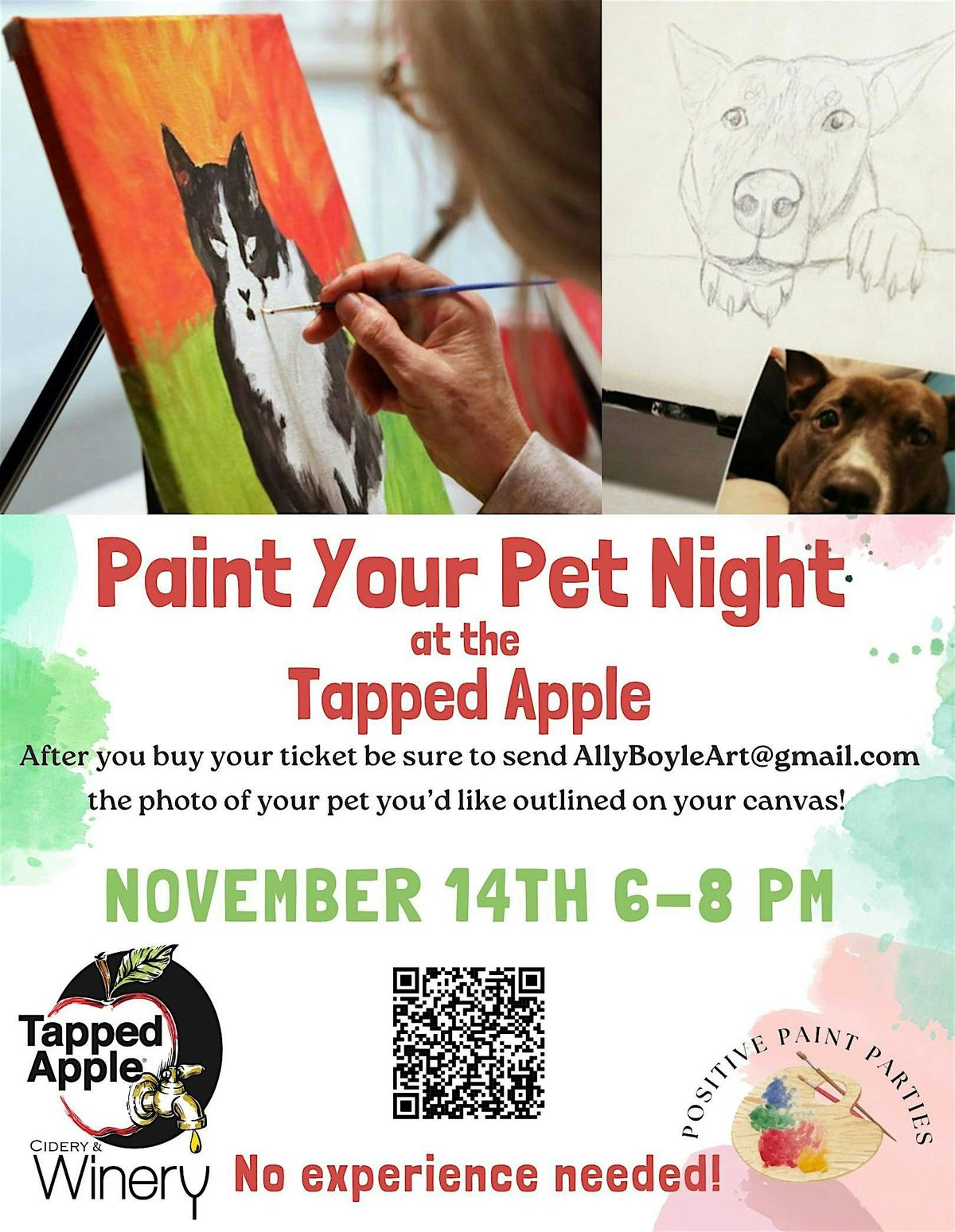 Pet Painting Night at the Tapped Apple
