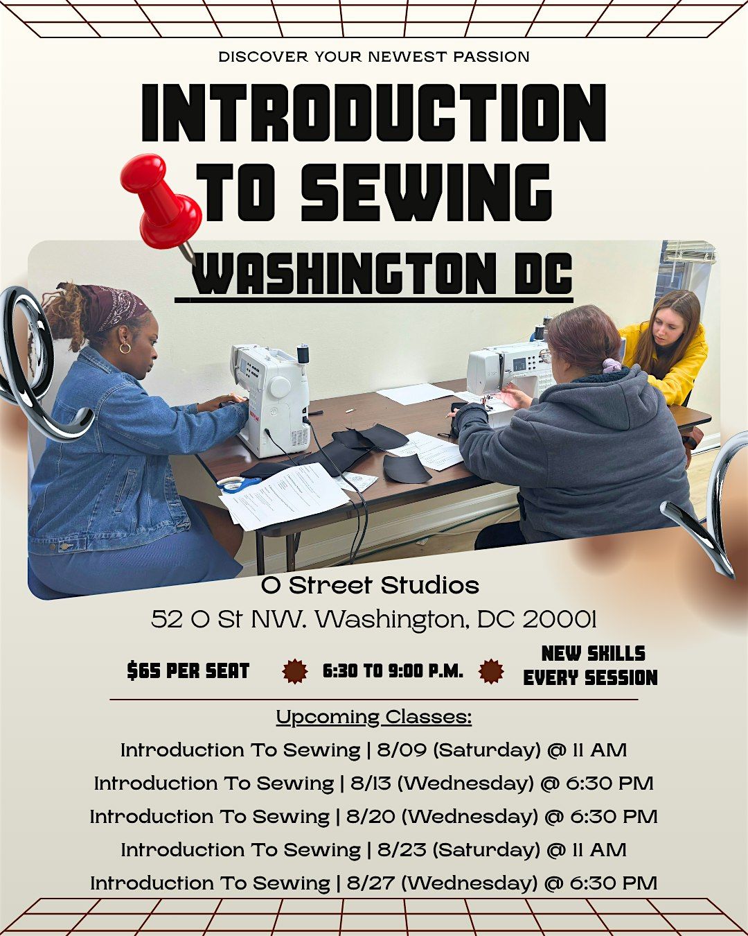 Intro to Sewing: Learn to Sew in 90 Minutes \u2013 N.W. Washington, DC